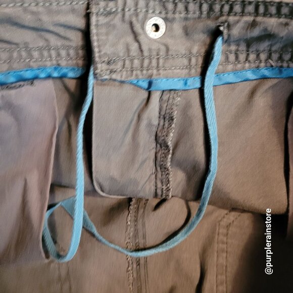 Eddie Bauer Cargo Pants 10 Rip Stop Type 46-1-18-C Mid Rise Gray Gorpcore - Picture 7 of 16